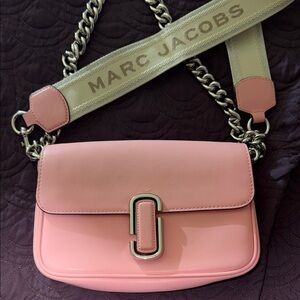 Marc Jacobs Blush Pink Crossbody Bag with Chain Strap